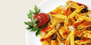 Photo de la Recette: Penne Lisce avec Merlu, Câpres et Olives