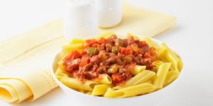 Photo de la Recette: Catelli® Sans Gluten Penne à la Dinde Bolognaise