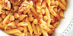Photo de la Recette: Pennettes aux Pois Chiches et aux Abricots