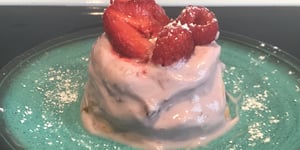 Photo de la Recette: Petit Gâteau des Anges, Yogourt et Fruits