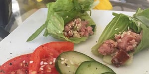 Photo de la Recette: Petite Entrée Jambon et Légumes du Jardin