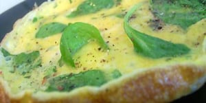 Photo de la Recette: Petite Omelette aux Pousses D'épinards