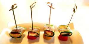 Photo de la Recette: PETITES BROCHETTES D’HALOUMI GRILLÉS
