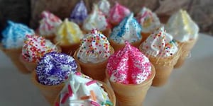 Photo de la Recette: Petits Cornets à la Guimauve