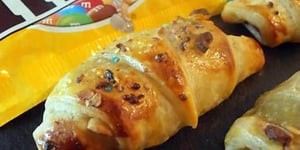 Photo de la Recette: Petits Croissants Gourmands au Nutella Croquant de m&m's