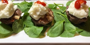 Petits Pains de Viande au Fromage Garnis de Pommes de Terre