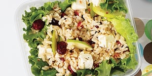 Photo de la Recette: Pilaf de Riz au Feta, aux Canneberges et aux Pommes