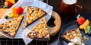 Photo de la Recette: Pizza au Chocolat avec des Cacahuètes Hachées