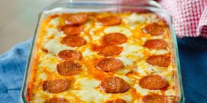 Photo de la Recette: Pizza au Pepperoni et aux pâtes