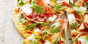 Photo de la Recette: Pizza au Prosciutto et à la Roquette