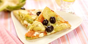 Photo de la Recette: Pizza aux Artichauts et Fromage de Chèvre