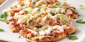 Pizza «pad thaï» aux Crevettes Nordiques