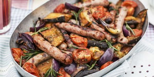 Photo de la Recette: Poêlée de Légumes aux Merguez et Chipolatas