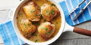 Poêlée de Poulet au Beurre, Citron et Basilic
