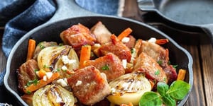 Photo de la Recette: Poêlée de Veau aux Carottes et Oignons