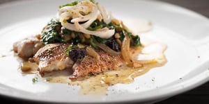 Photo de la Recette: Poisson et Poêlée D'épinards à L'italienne