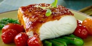Photo de la Recette: Poisson Glacé Accompagné D’asperges et de Tomates Cerises