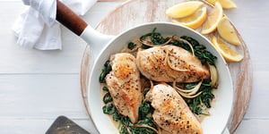 Photo de la Recette: Poitrines de Poulet à la Florentine