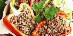 Photo de la Recette: Poivrons Farcis au Boeuf