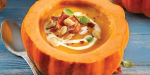 Photo de la Recette: Potage à la Citrouille et Bacon