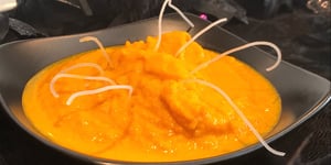 Potage aux Carottes et Araignée Blanche pour L'halloween