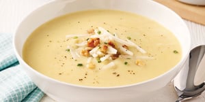 Photo de la Recette: Potage aux Poires, Poireaux et Tofu