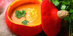 Photo de la Recette: Potage Mixé à la Citrouille Orange et Cumin