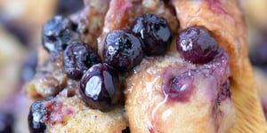 Photo de la Recette: Pouding au Pain aux Bleuets à la Mijoteuse
