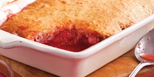Photo de la Recette: Pouding aux Fraises et Rhubarbe