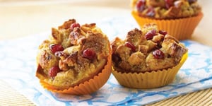 Photo de la Recette: Poudings Miniatures de Pain Perdu