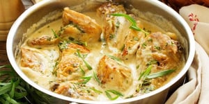 Photo de la Recette: Poulet à la Crème et aux Champignons