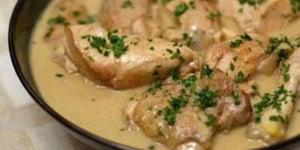 Poulet à la Crème et Champignons