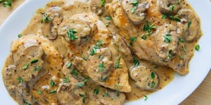 Poulet à la Moutarde et aux Champignons