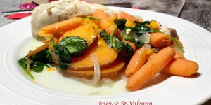 Photo de la Recette: Poulet avec Légumes pour la St-Valentin