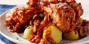 Photo de la Recette: POULET ESPAGNOL PIQUANT AUX OLIVES VERTES