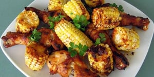 Poulet et Blé D'inde Grillés à la Cajun