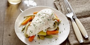 Photo de la Recette: POULET ET LÉGUMES AUX OLIVES ET AU CHÈVRE À LA MIJOTEUSE