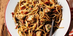 Photo de la Recette: POULET ET PÂTES ALLA CARBONARA