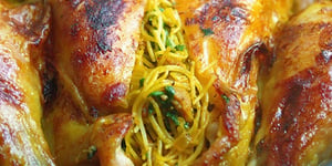 Photo de la Recette: POULET FARCI ET CUIT AU FOUR