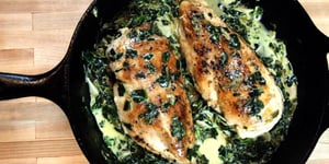 Photo de la Recette: Poulet Florentine Crémeux Keto