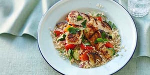 Poulet Grillé avec Couscous aux Légumes