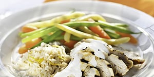 Photo de la Recette: POULET GRILLÉ, SAUCE À LA CRÈME AU CITRON