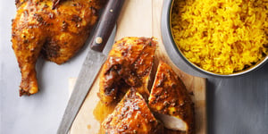 Poulet Rôti El Pollo Loco avec Riz Doré