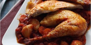 Poulet Rôti à L’ail, Tomates et Sirop D’érable