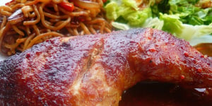 Photo de la Recette: Poulet Rôti au Saté et Sauce D'huîtres