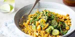 Photo de la Recette: Power Bol de Chou-Fleur en Riz, Avocat et Mangue K pour Katrine