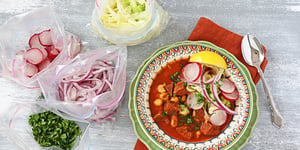 Photo de la Recette: Pozole de Boeuf à la Mijoteuse