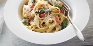 Photo de la Recette: Fettucini au Prosciutto et aux Asperges