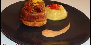 Photo de la Recette: Pudding à la Mexicaine et son Crémeux au Mais