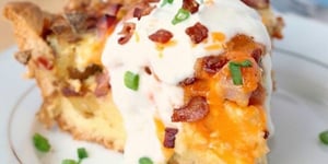 Photo de la Recette: Quiche au Fromage Patates et Bacon